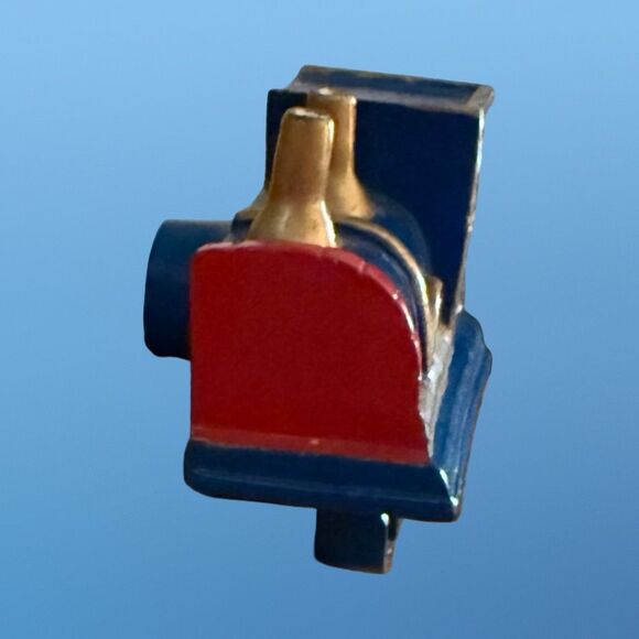 Vintage Toy Train Engine Drawer Pull Amerock BP9374-HP Blue Train Engine A5 - Picture 2 of 5